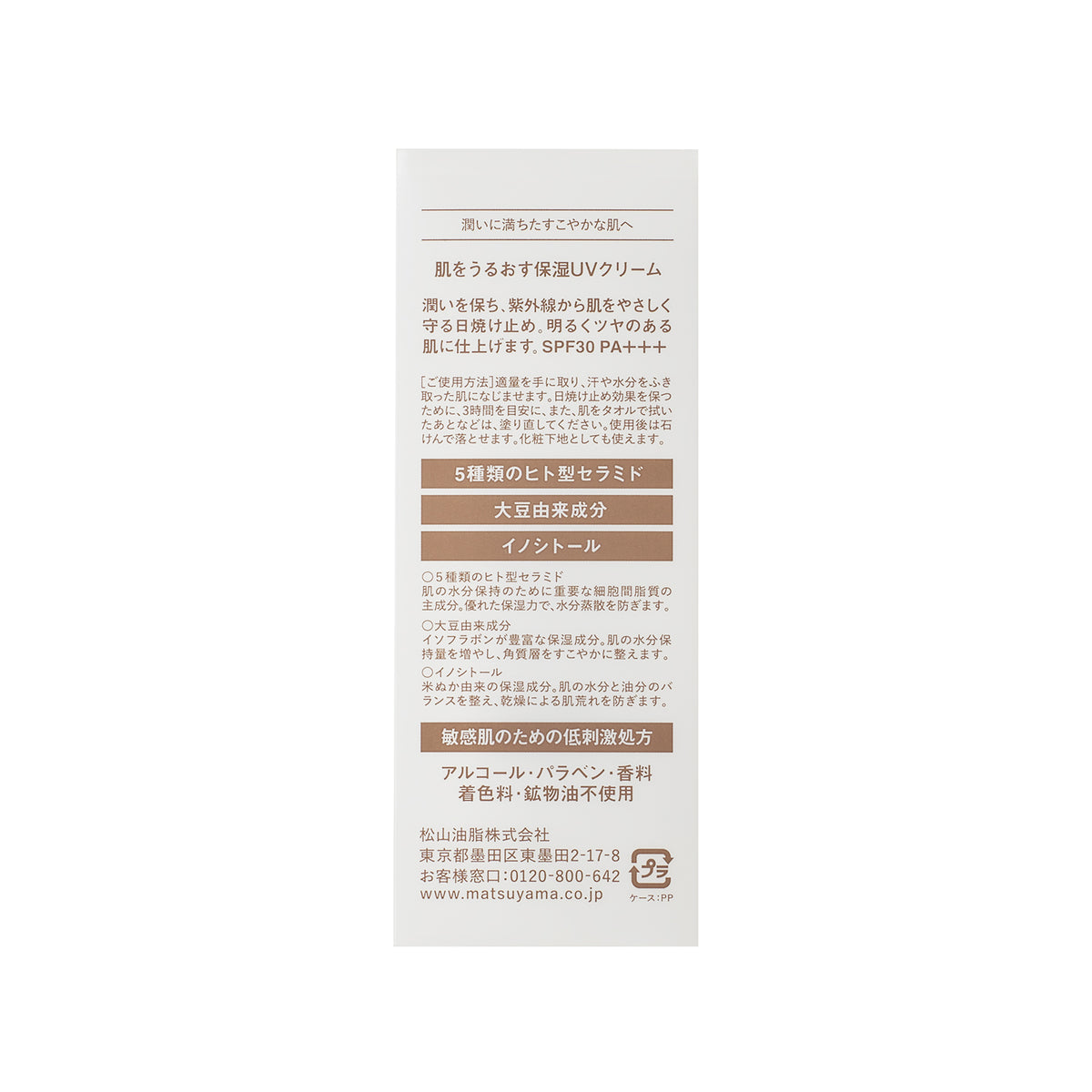 【アメニティ検討用】肌をうるおす保湿スキンケア 保湿UVクリーム