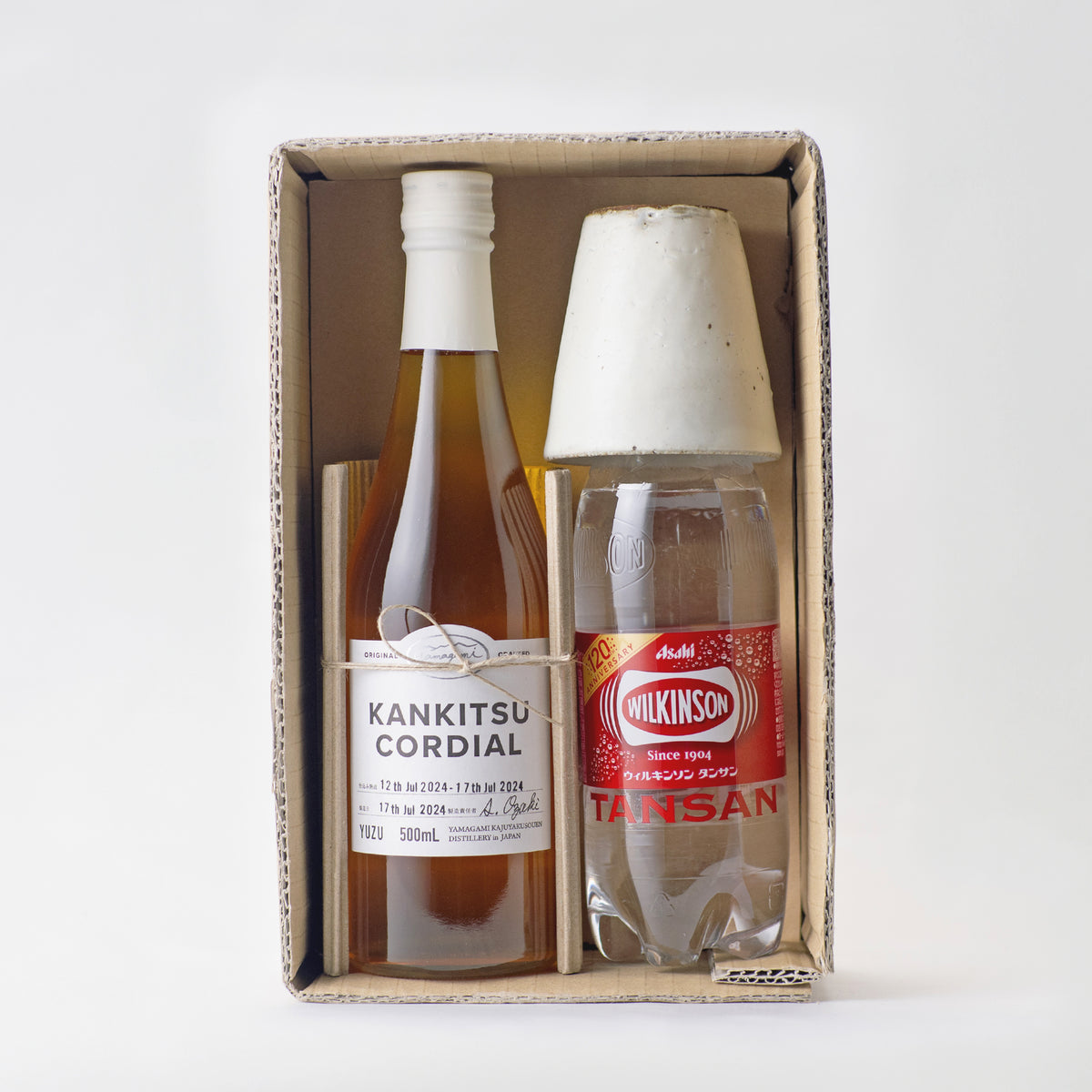 Gift of soda water and citrus cordial